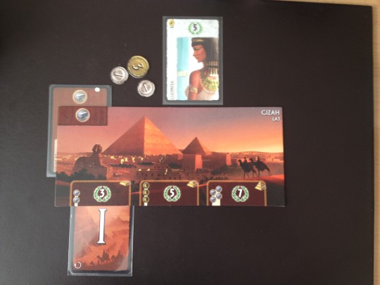 The player discards a card this time and gains 3 Coins from the bank.