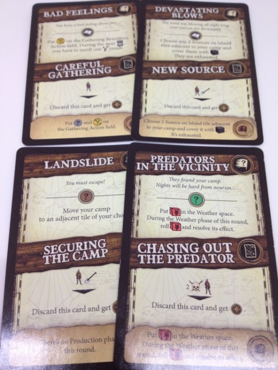 Robinson Crusoe: Adventure on the Cursed Island Event Cards