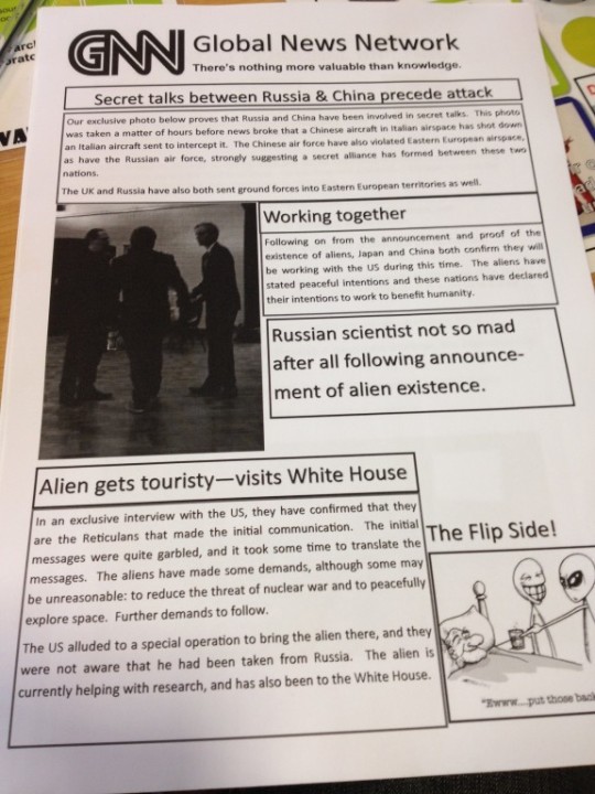 Megagame The Press photographed the Russian and Chinese leaders and made these 'meetings' their headline.