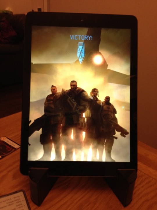 Game Victory screen on iPad
