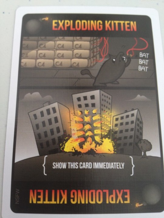 Exploding Kittens Explosion Card