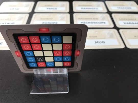 Codenames Key card in place
