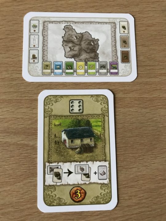 The Castles of Burgundy: The Card Game Placing a Project