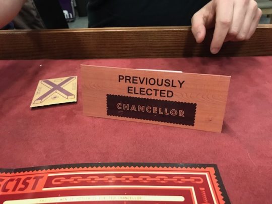 Secret Hitler Previously Elected Chancellor Standee