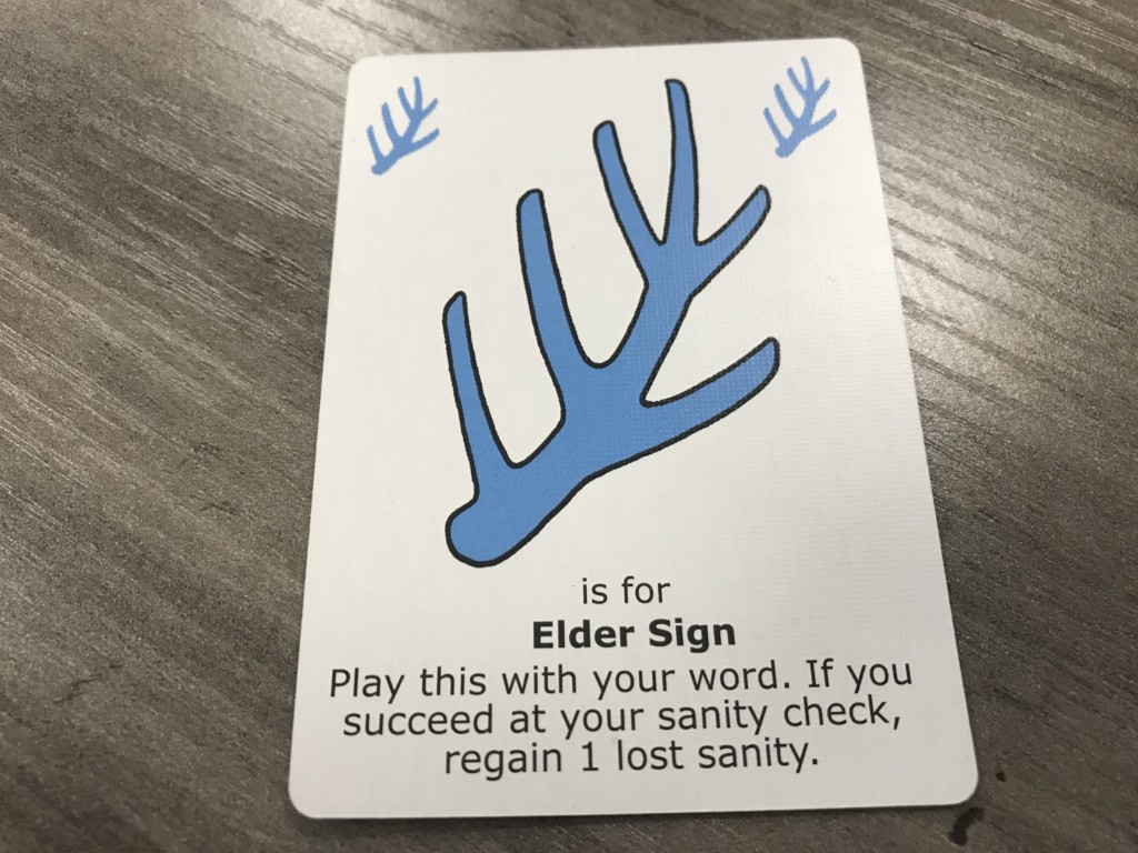 Elder Sign Card from Unspeakable Words