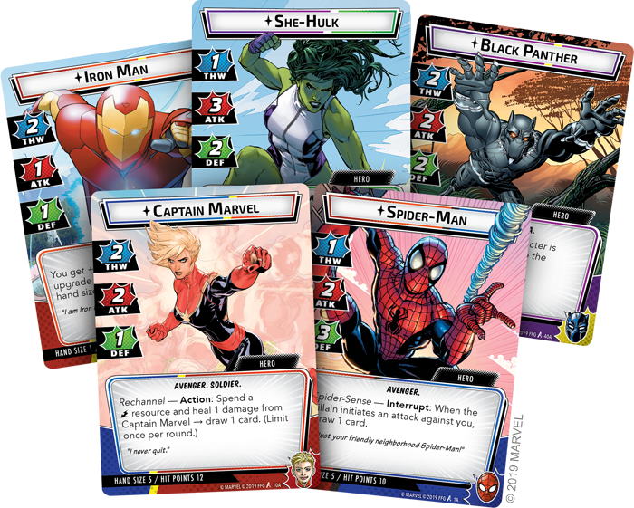 Marvel Champions Hero Cards
