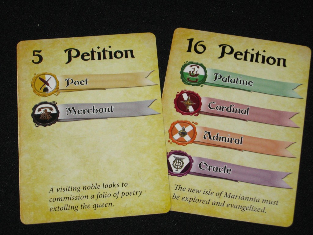Courtier Petition Cards
