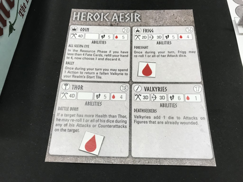 War of the Nine Realms Player Card.

