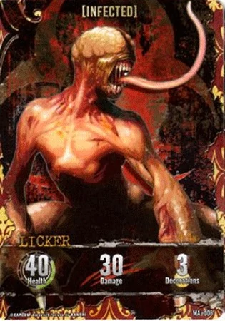 Resident Evil Deck Building Game Licker Card