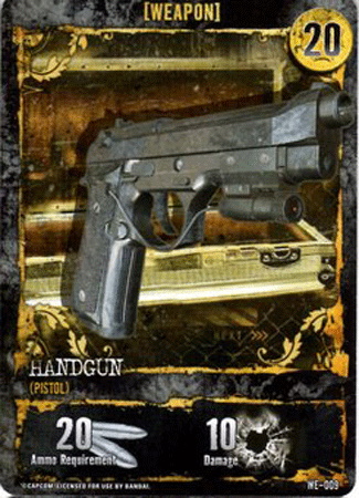 Resident Evil Deck Building Handgun Card