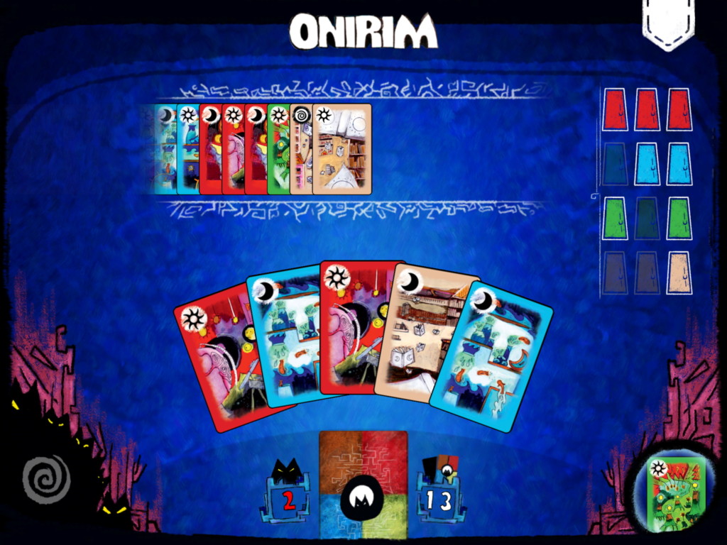 Onirim Digital game Play
