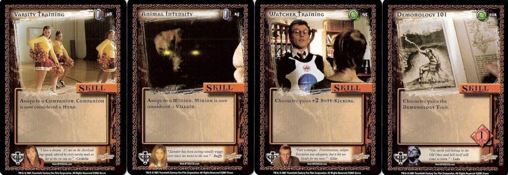 Buffy the Vampire Slayer CCG Skill Cards