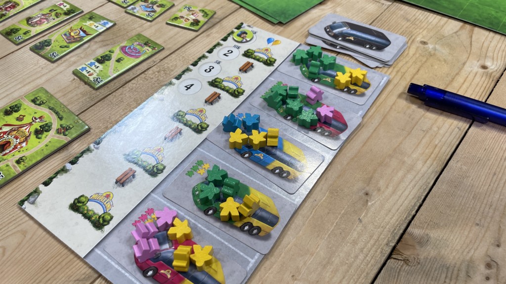 Meeple Land Main Board and Bus Cards