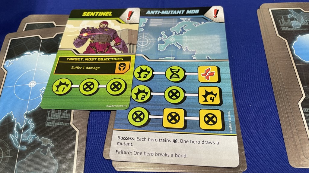 X-Men Mutant Insurrection Mission Card with Sentinel