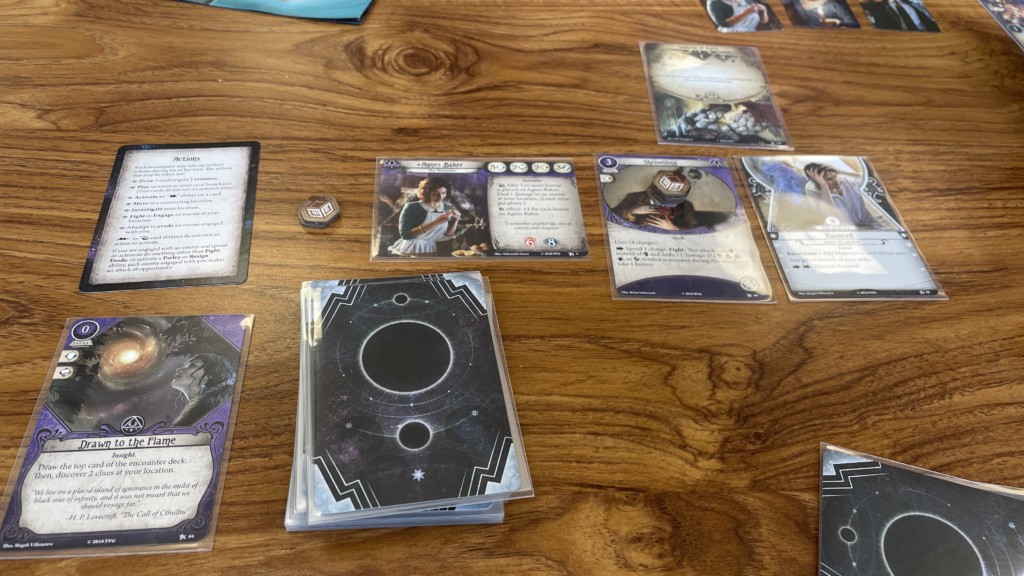 Arkham Horror Card Game Play Area