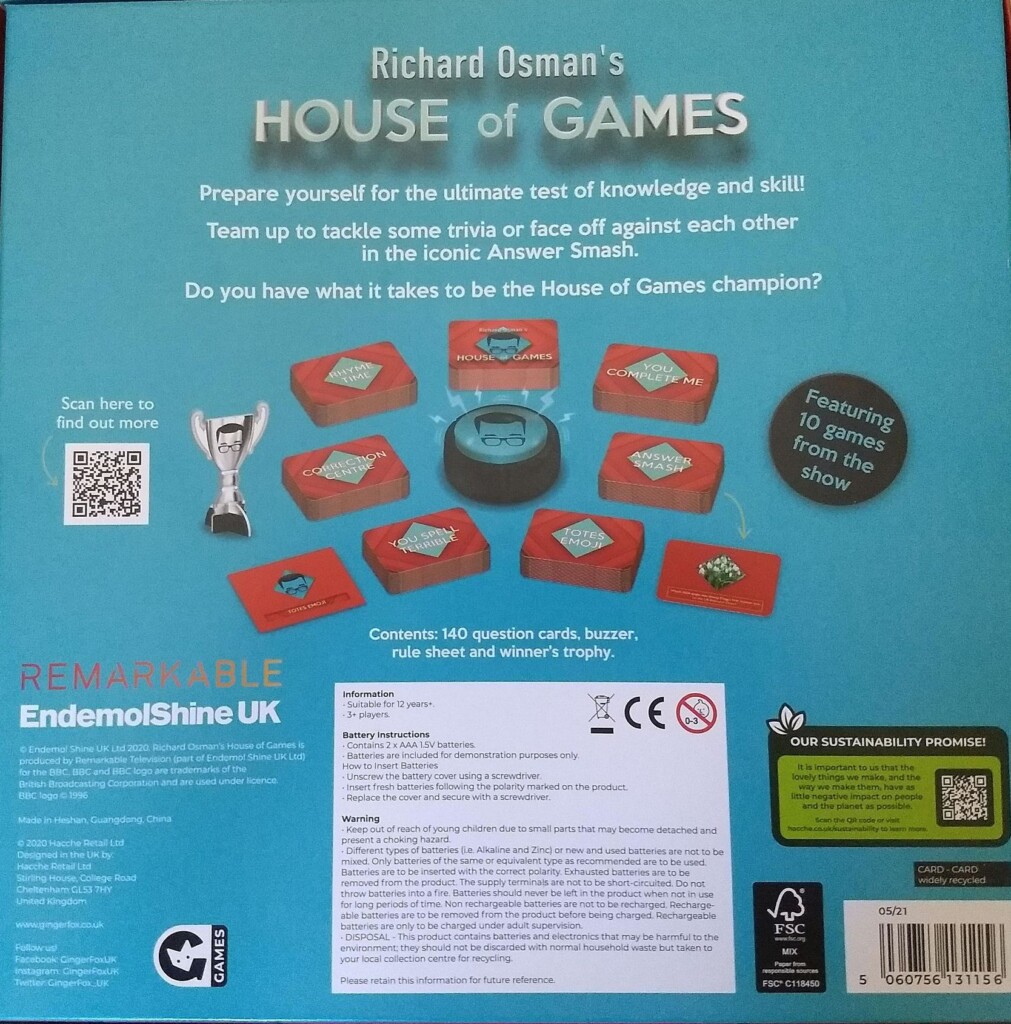 Richard Osmans House of Games Components